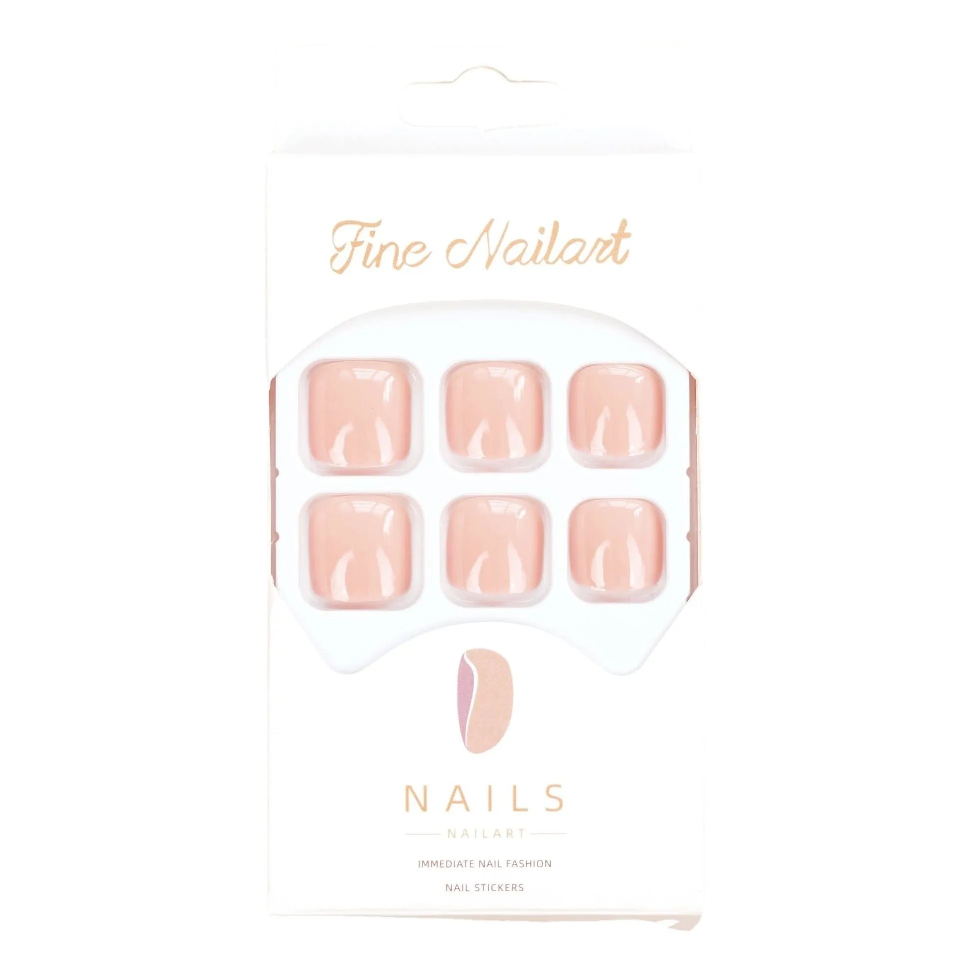 Fashion personality toe nail stickers in natural skin colour with adhesive glue bottle