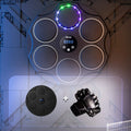 Black wall-mounted smart boxing target with coloured lights and Bluetooth for music fitness training.