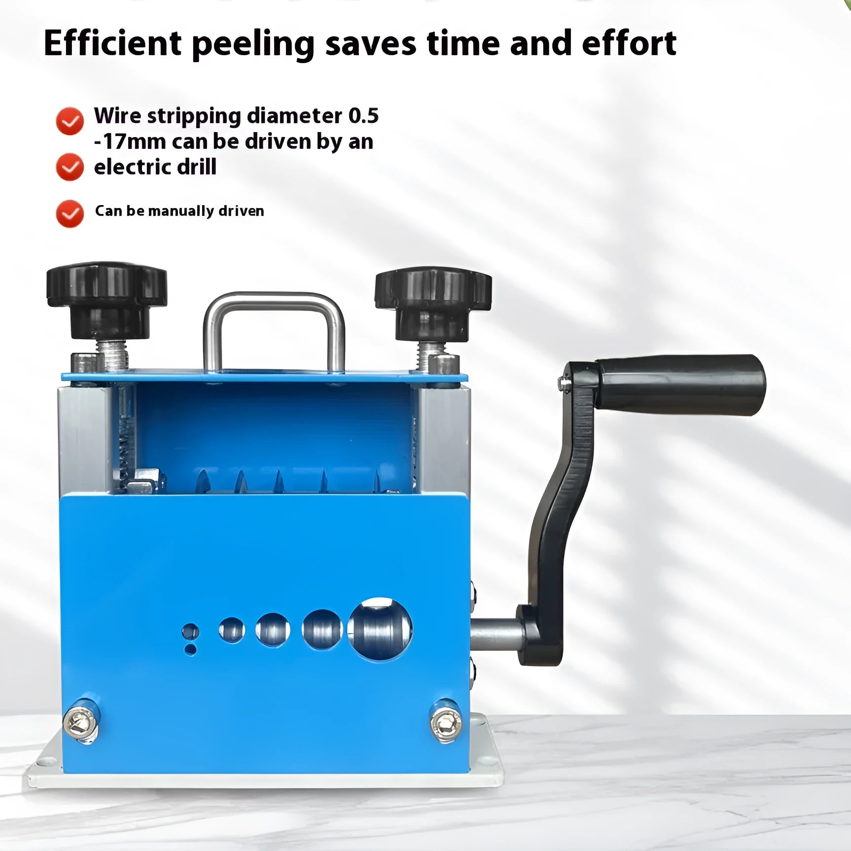 SD017 manual wire stripping machine with adjustable 0.5-17mm range
