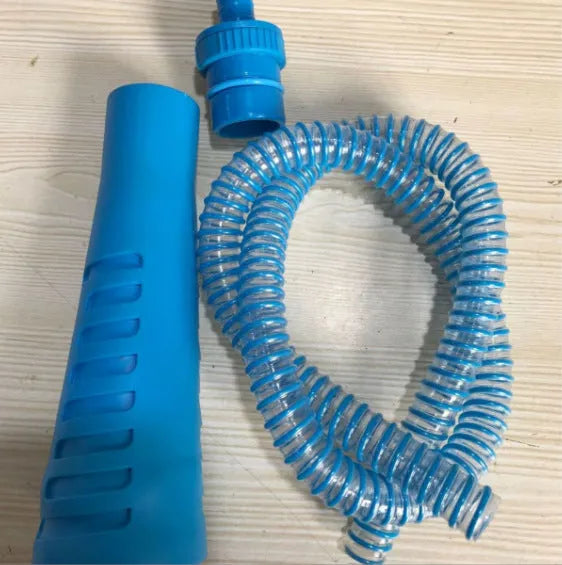 Blue 3 opp bag suction pipe vacuum cleaner accessory with round head, 114cm length