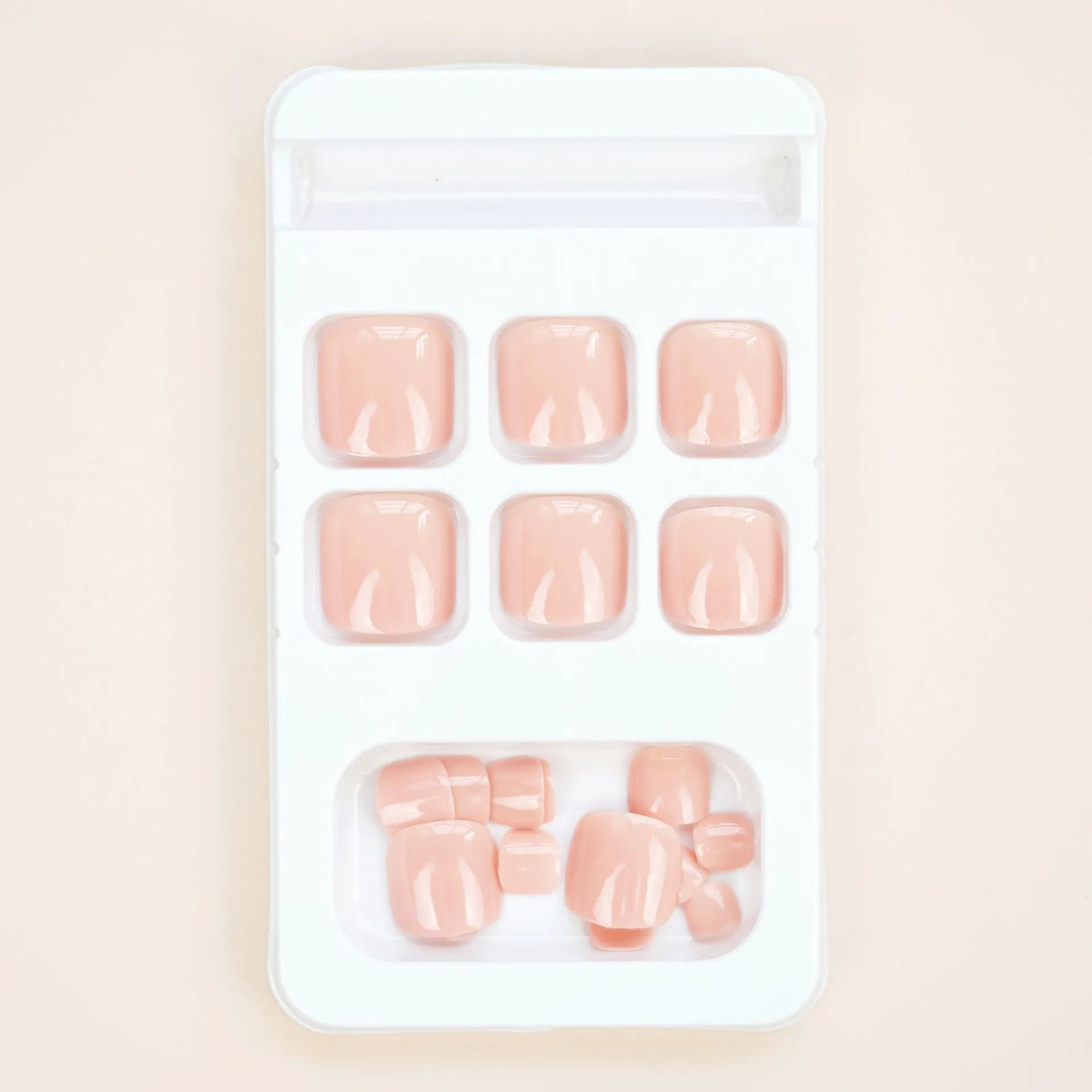 Fashion personality toe nail stickers in natural skin colour with adhesive glue bottle