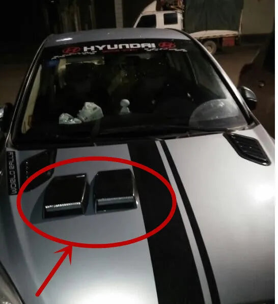 Black, white, and silver ABS plastic decorative car air vent simulation inlet