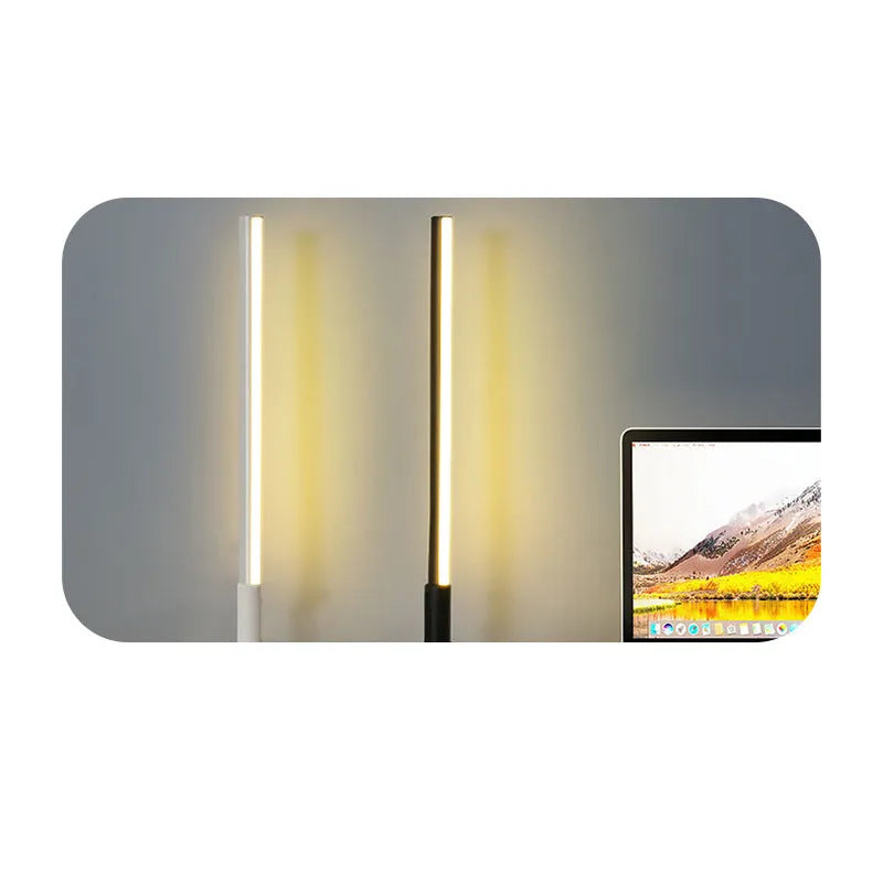 Black retro-style aluminium alloy atmosphere lamp measuring 48.5cm tall with options for warm white or RGB coloured light.