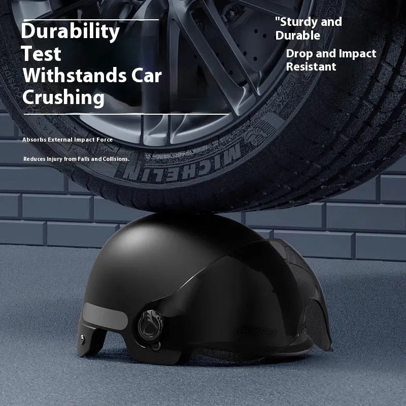 3C certified polypropylene electric motorcycle helmet for adults with sun shield
