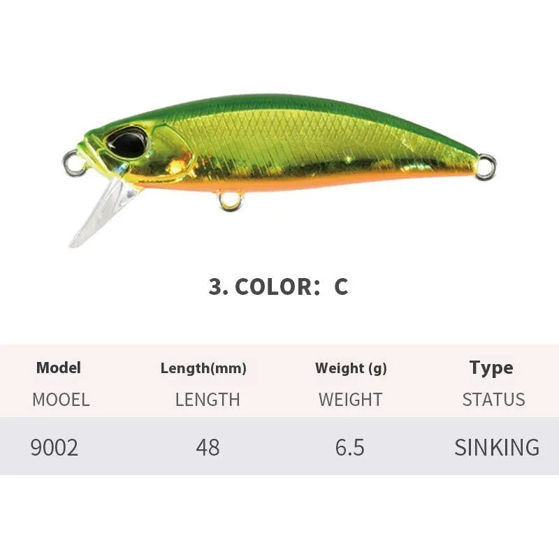 48mm Japanese mino fishing lure for Mandarin Fish and Snakehead fishing