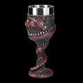 Red wine glass with Chinese dragon design in stainless steel, 200ml capacity