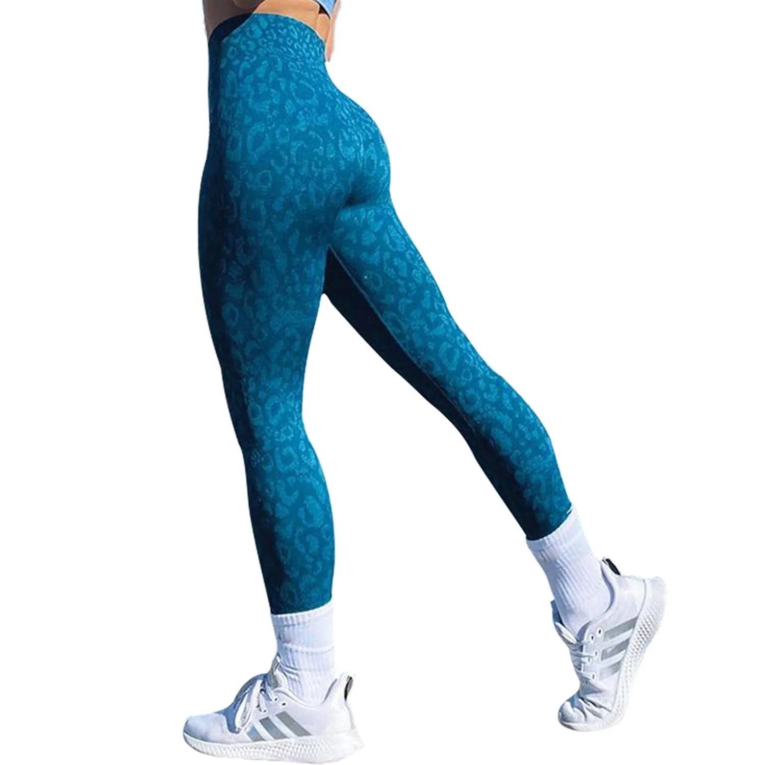 Women's push-up booty leggings in animal print patterns for gym and yoga workouts