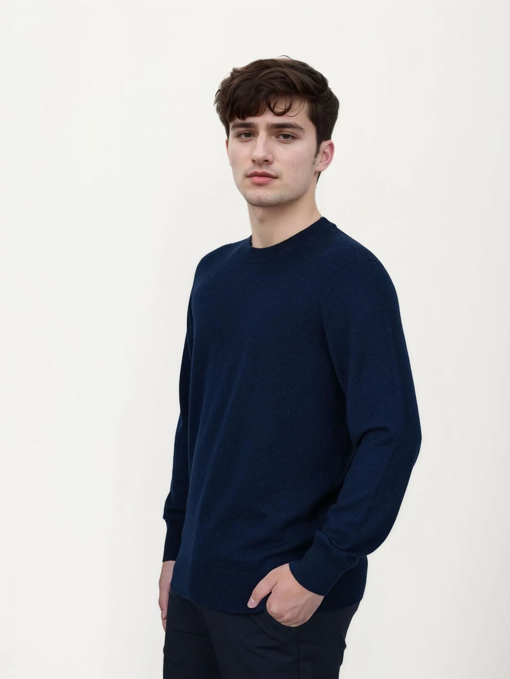 Men's regular fit wool pullover sweater in multiple colours for autumn and winter.