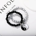 Geometric eight-diagram alloy bracelet with electroplated metallic finish
