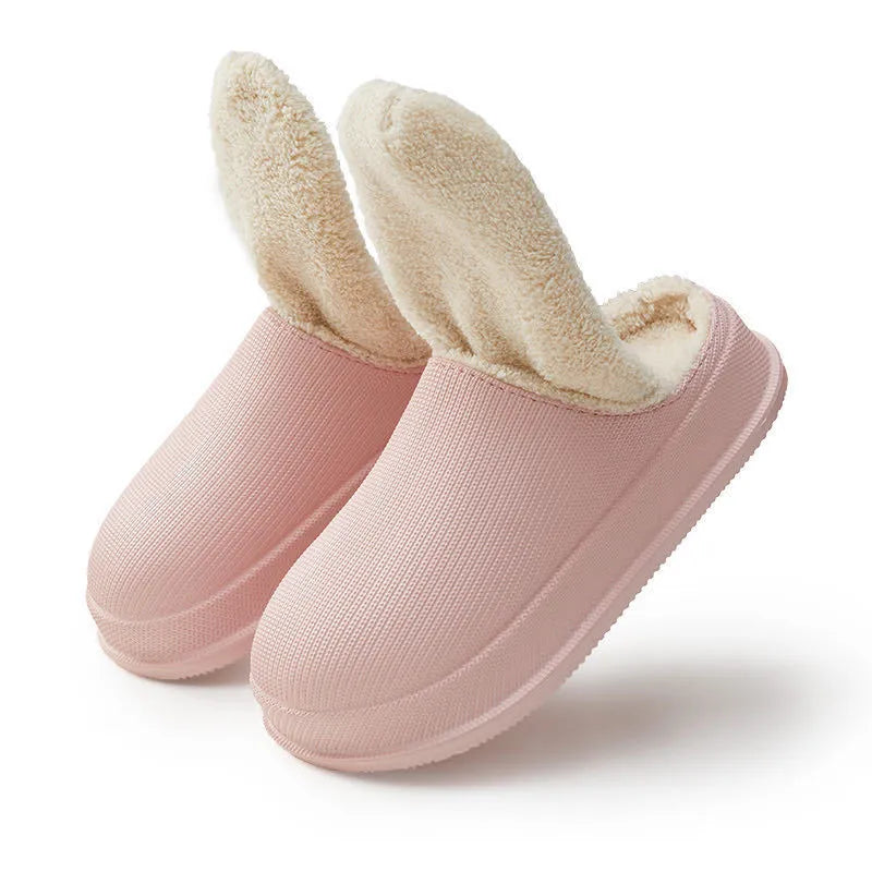 EVA waterproof non-slip home slippers in dark grey with flower detail