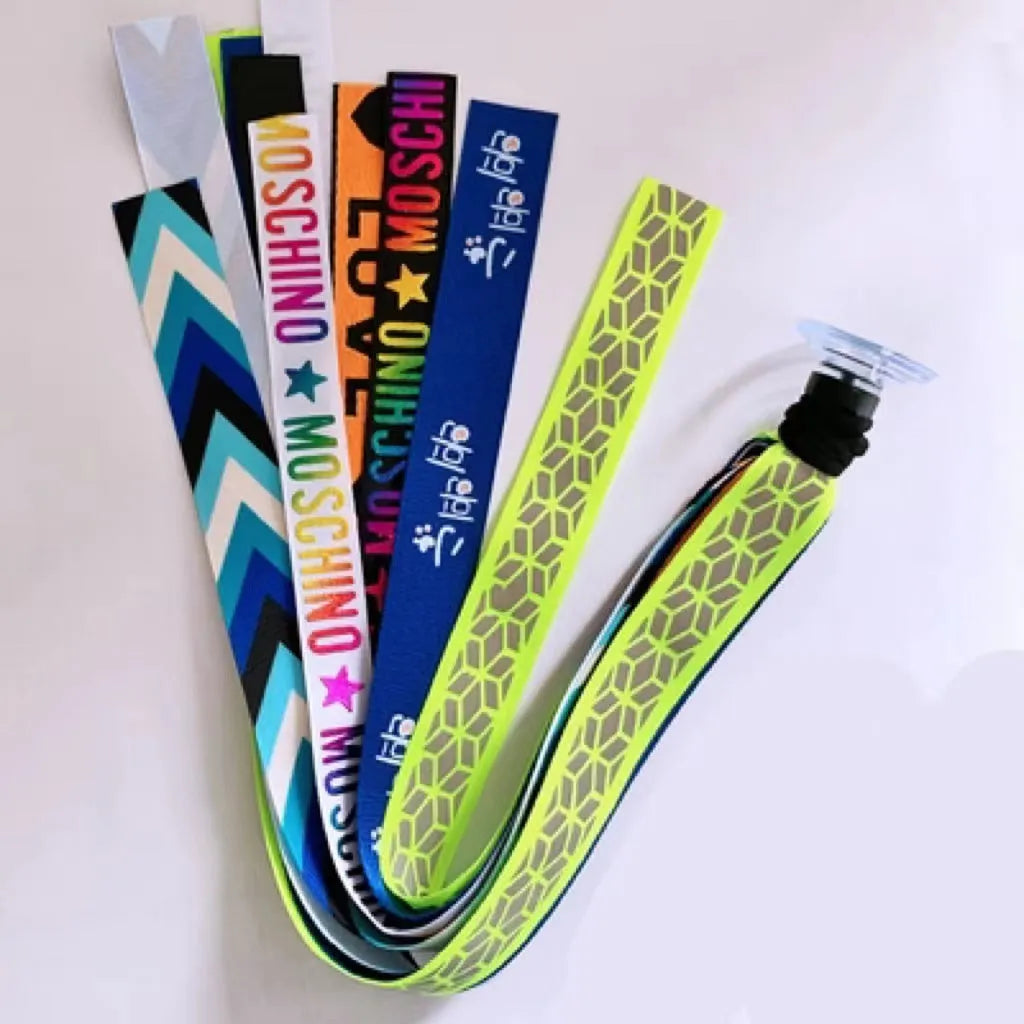 A colourful helmet streamer accessory for children's sports helmets and doll decoration.