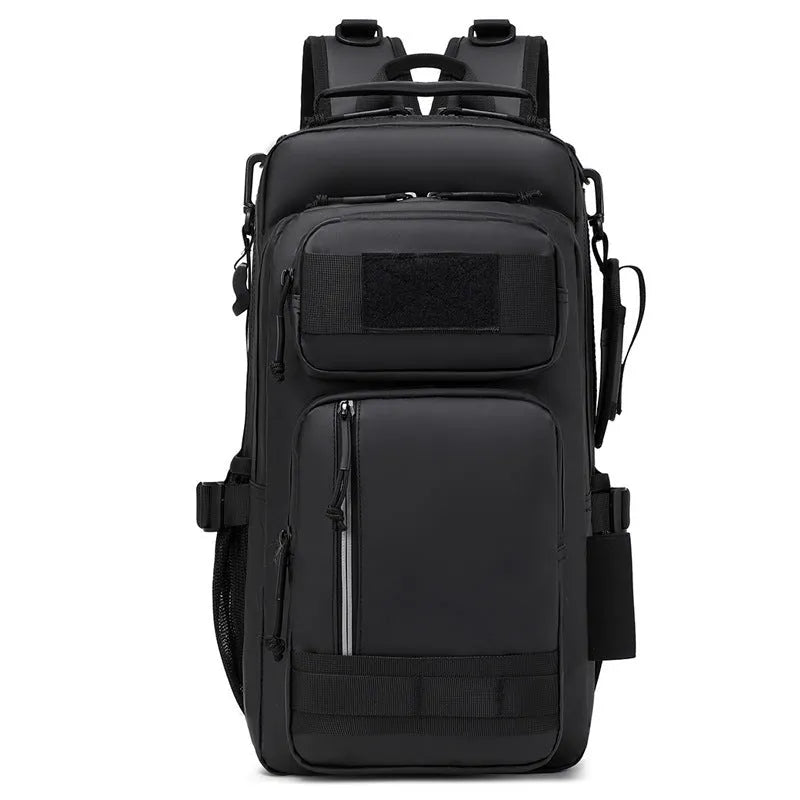 Orange and black outdoor hiking backpack with 20-35 litre capacity