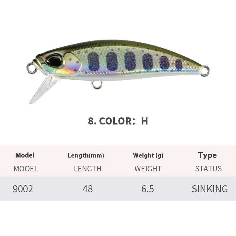 48mm Japanese mino fishing lure for Mandarin Fish and Snakehead fishing