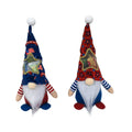 Two matching faceless baby doll Rudolf ornaments in suits for Christmas decoration