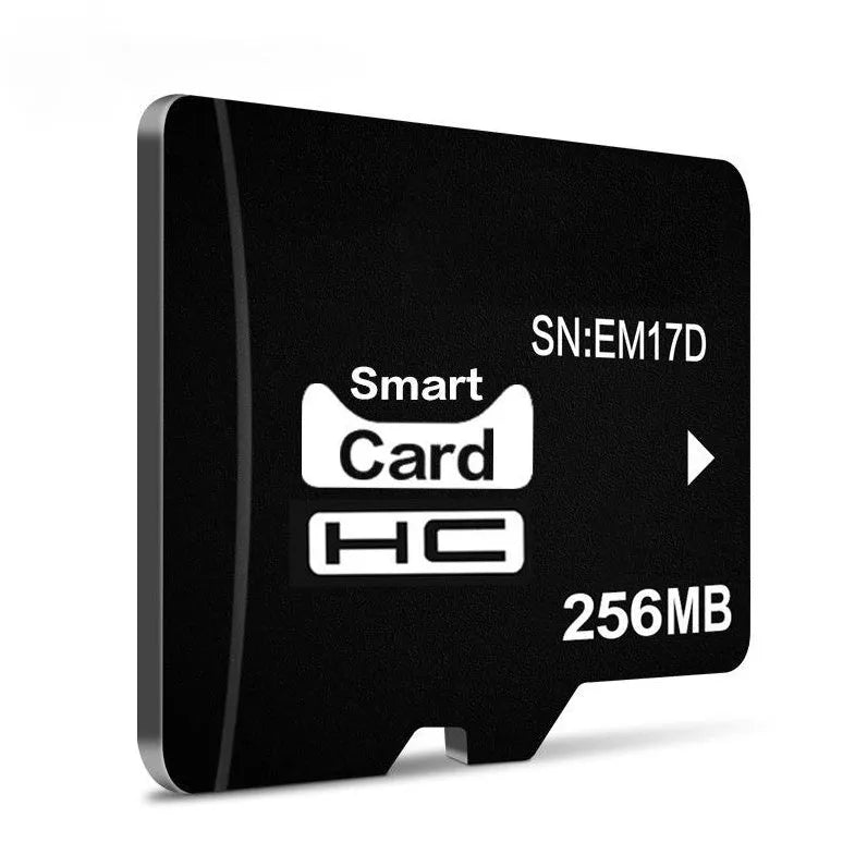 A 256MB TF series memory card with dimensions 11mm by 15mm.