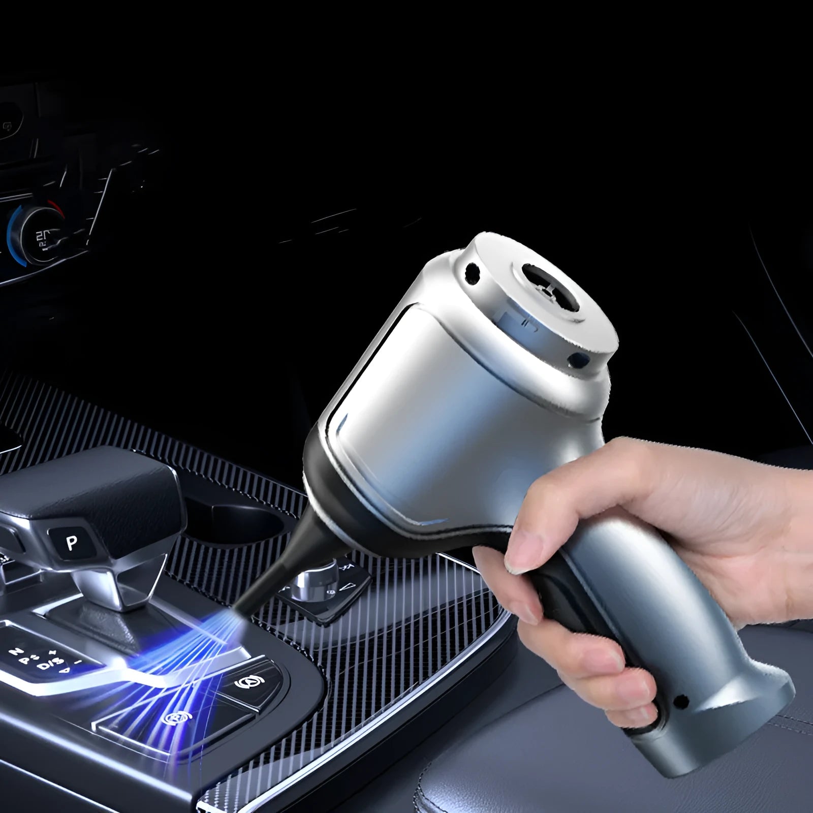 Handheld car vacuum cleaner with brushless motor and EVA storage bag
