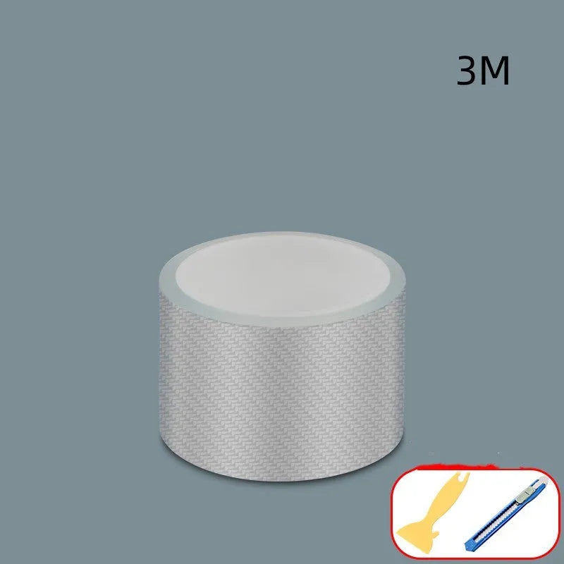 Carbon fibre automotive protection strip roll for car door edges and thresholds