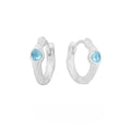 925 silver burnt silver finish geometric ear clip with round elements for women