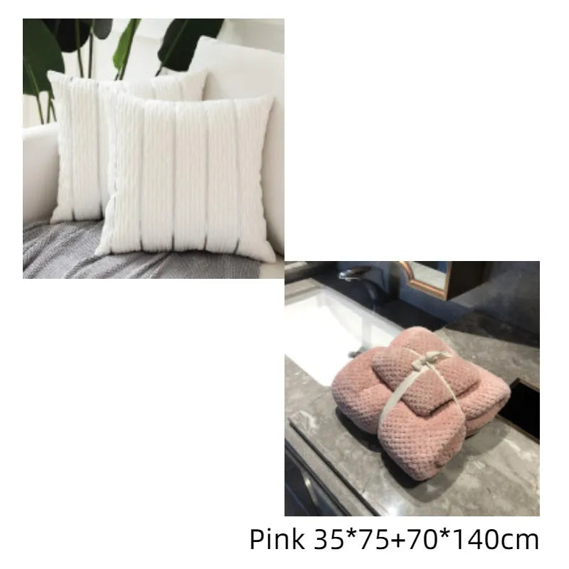 Striped velvet cushion cover in multiple colours measuring 45x45cm