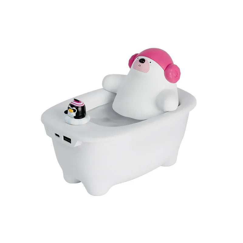 White polar bear shaped USB air humidifier with water tank
