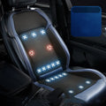 12V car cooling seat cushion with massage function in black minimalist design