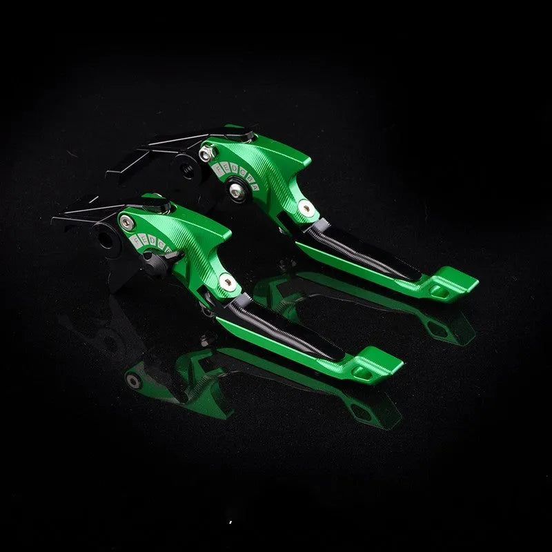 Adjustable anodised aluminium horn handle motorcycle clutch lever in multiple colour options