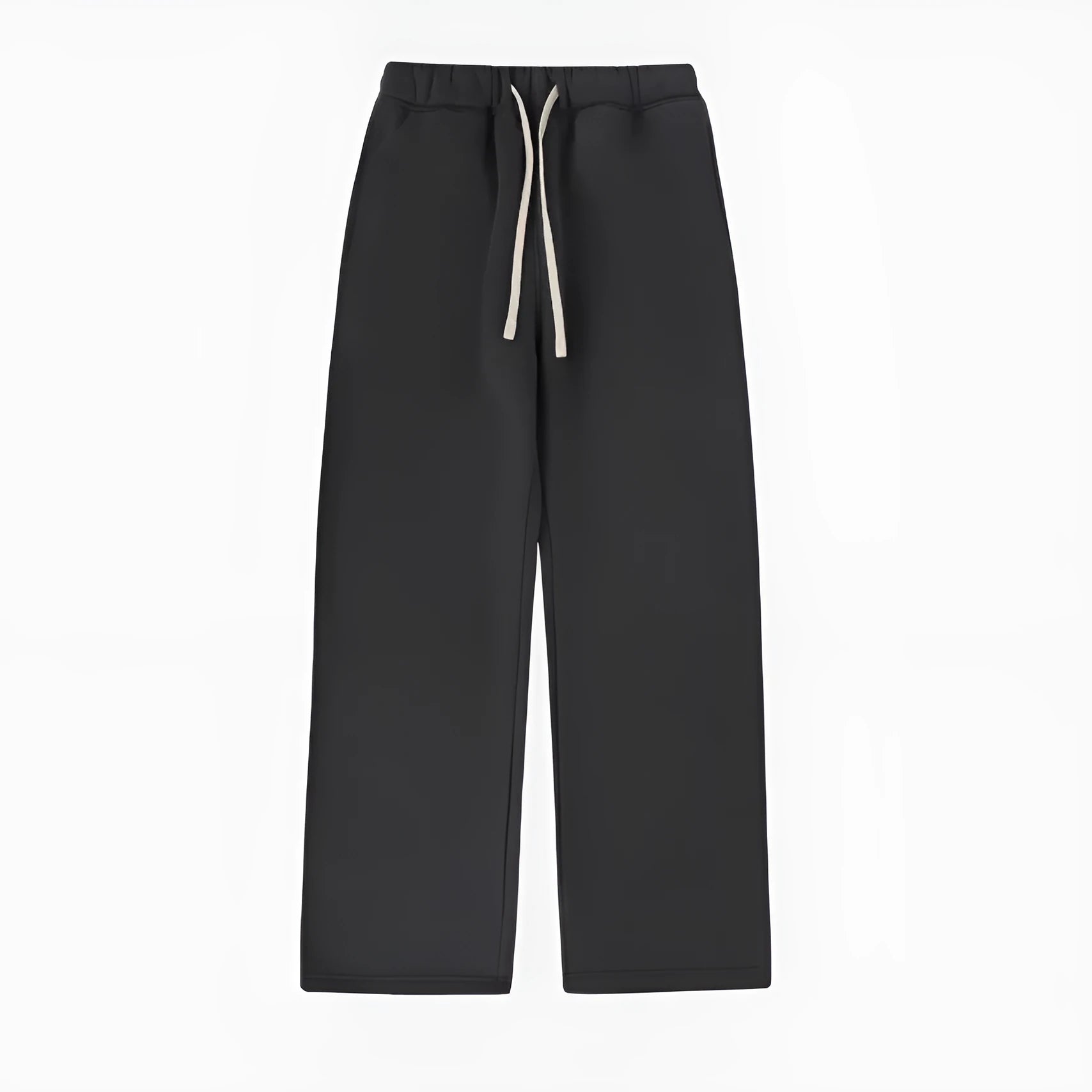 Men's fleece-lined sweatpants loose fit with elastic drawstring waist