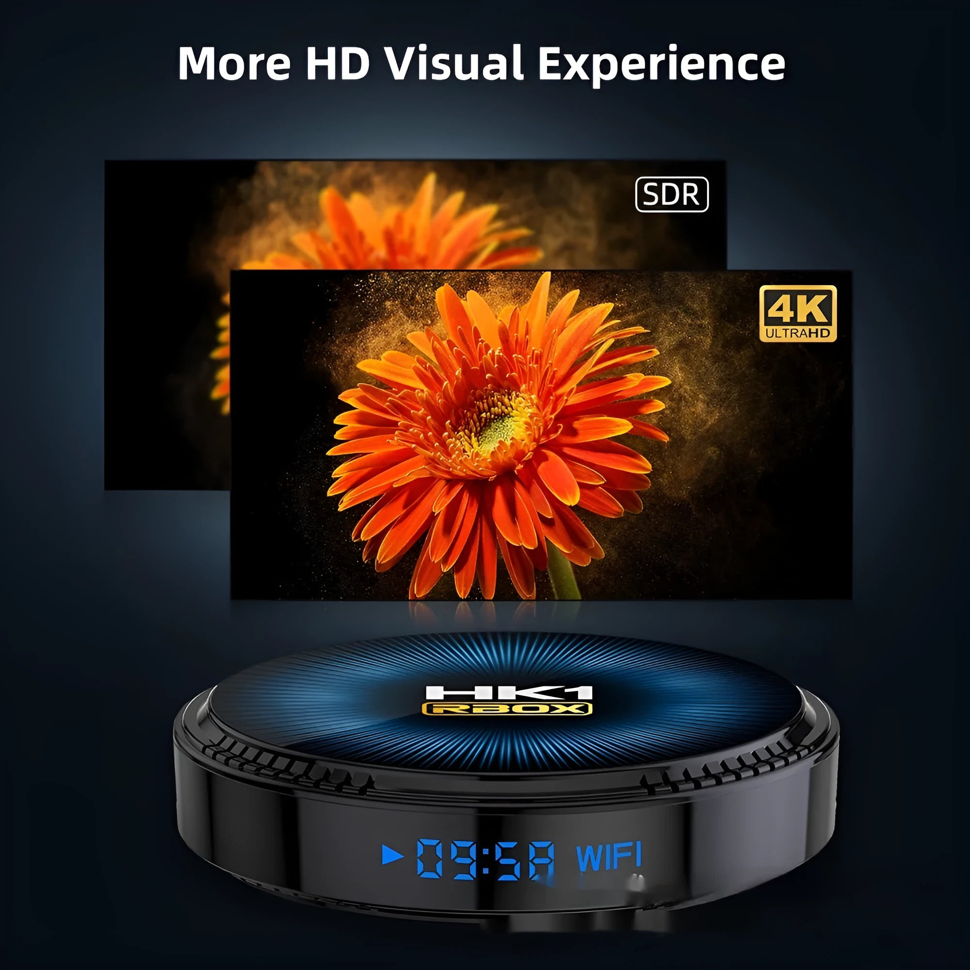Compact wireless Bluetooth projector for home use with HDMI and WIFI HD display