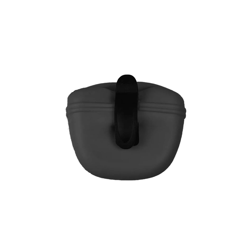 Silicone dog training treat pouch with clip and magnetic closure in assorted colours