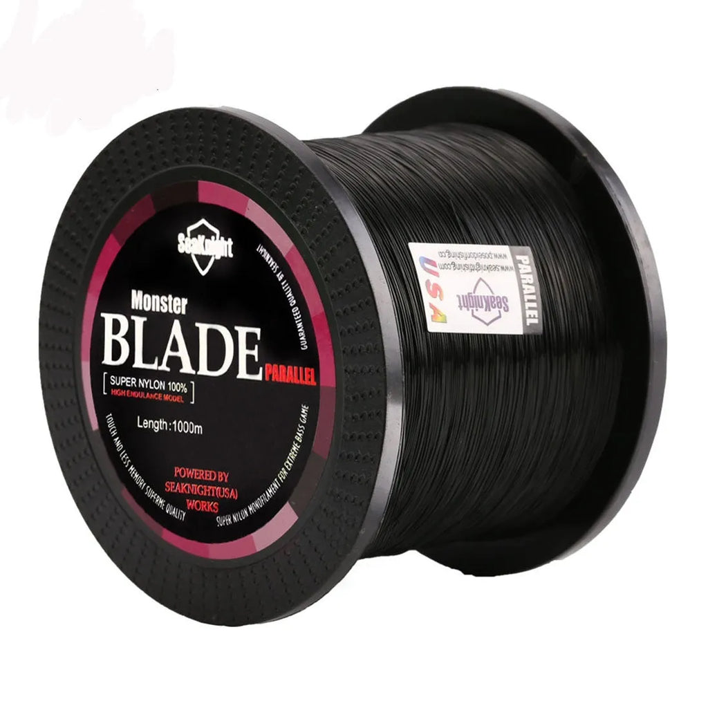 Seaknight1000 M nylon fishing line spool showing colour and diameter options for reel fishing