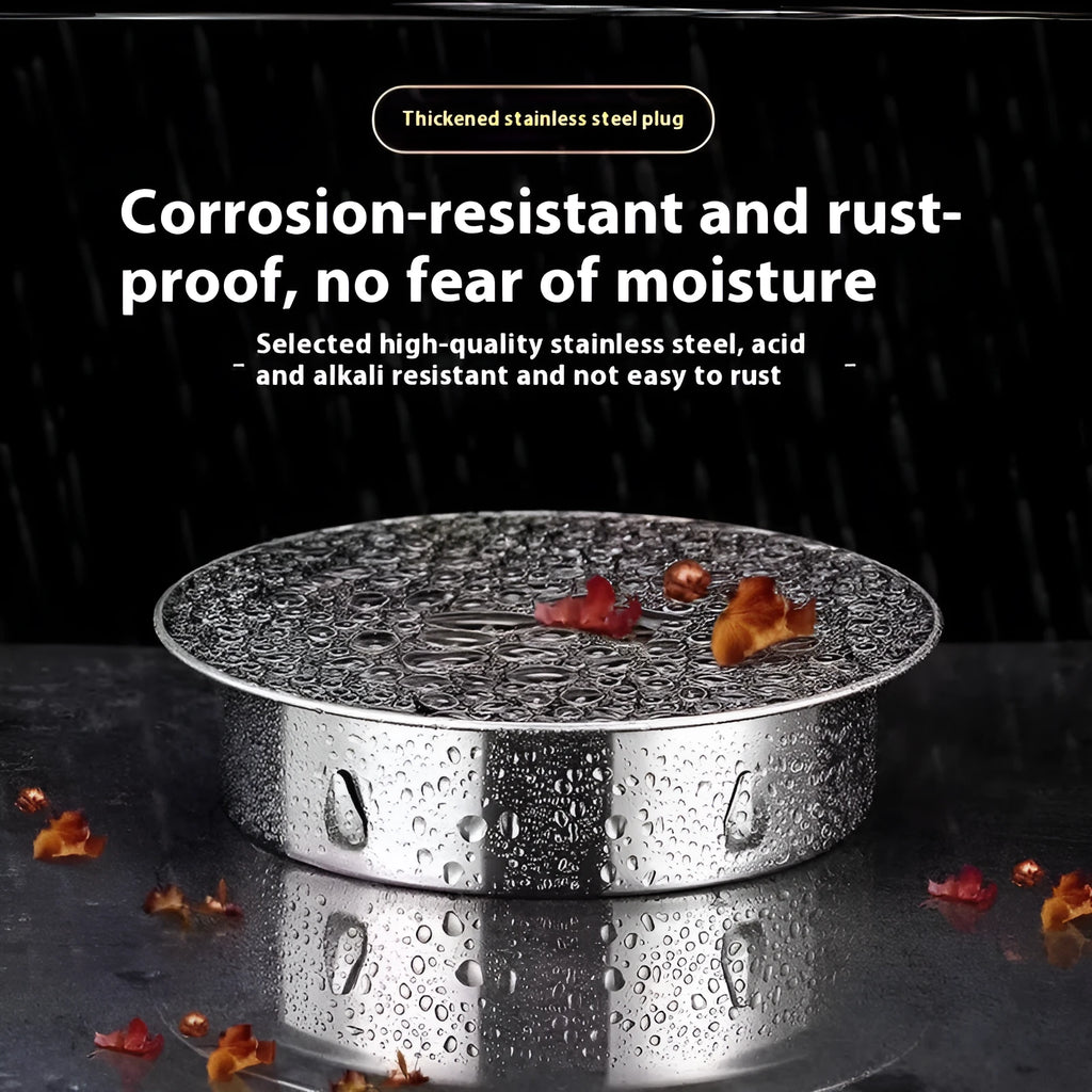 Stainless steel floor drain deodorant seal cover for 201to160 tube plug compatibility