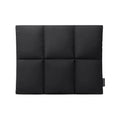 Soft black polyester laptop sleeve for a 13-15.6 inch laptop, showing fluffy texture and sewing thread detail.
