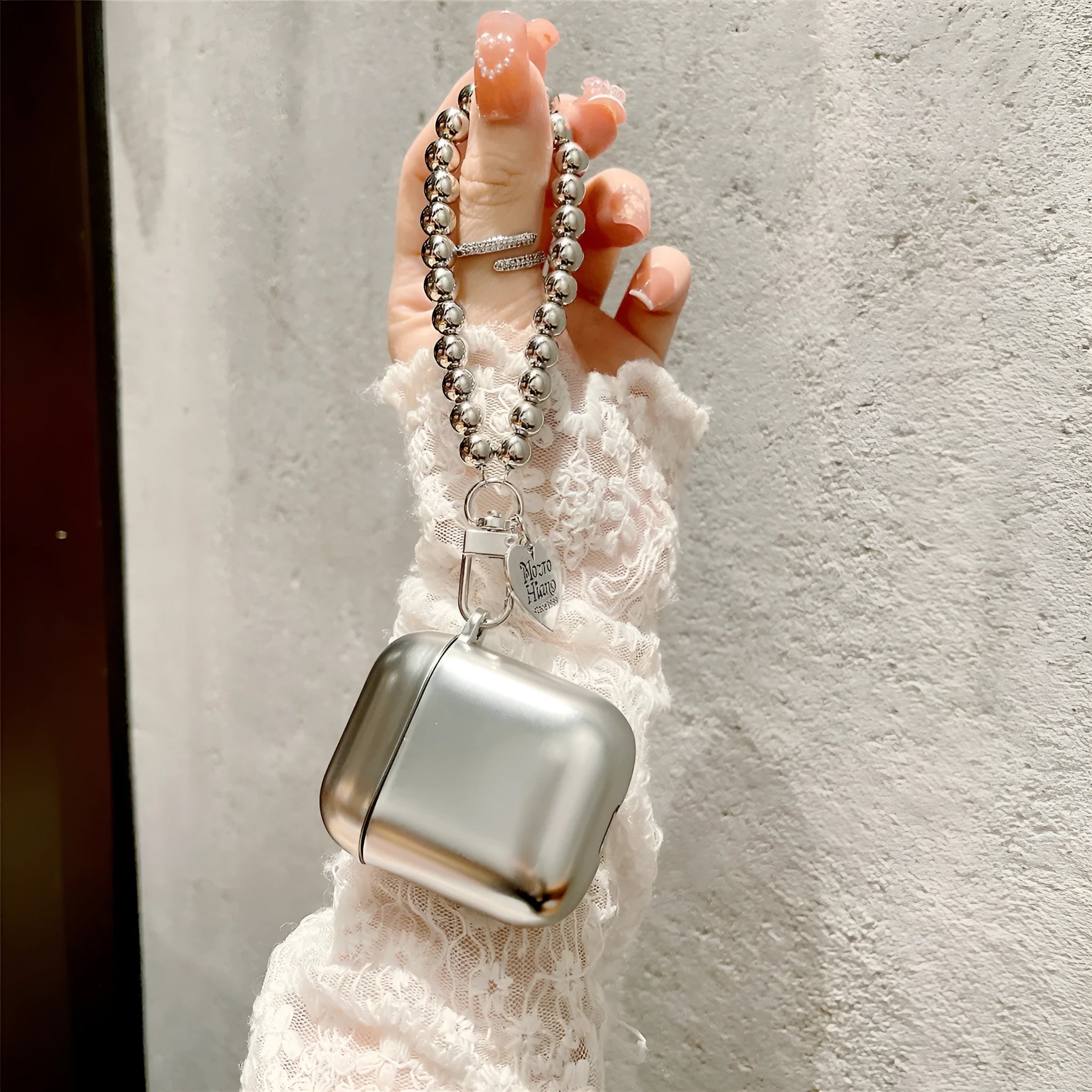 Matte plating TPU protective case for AirPods showing a non-glossy, electroplated finish.