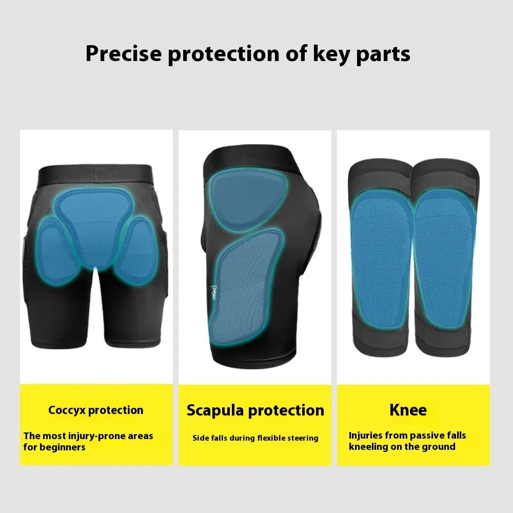 X-ray diffraction ski protective hip pads and knee pads for inner wear during sports.