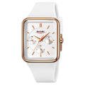 Square digital sports watch for girls with silicone strap in multiple colours
