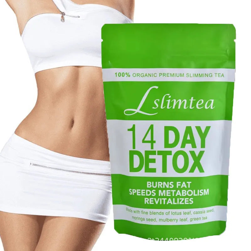 14-day herbal detoxification diet tea with 14 individual 3g sachets for weight loss support