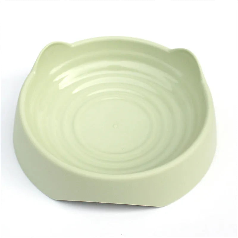 Blue ceramic dog slow feeder bowl with maze design for large breed dogs.