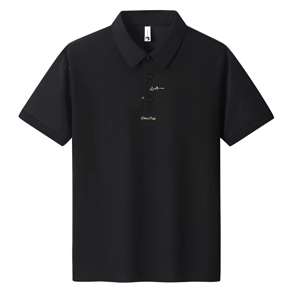 Men's loose fit casual cotton T-shirt with a printed letter design, shown in various colours.