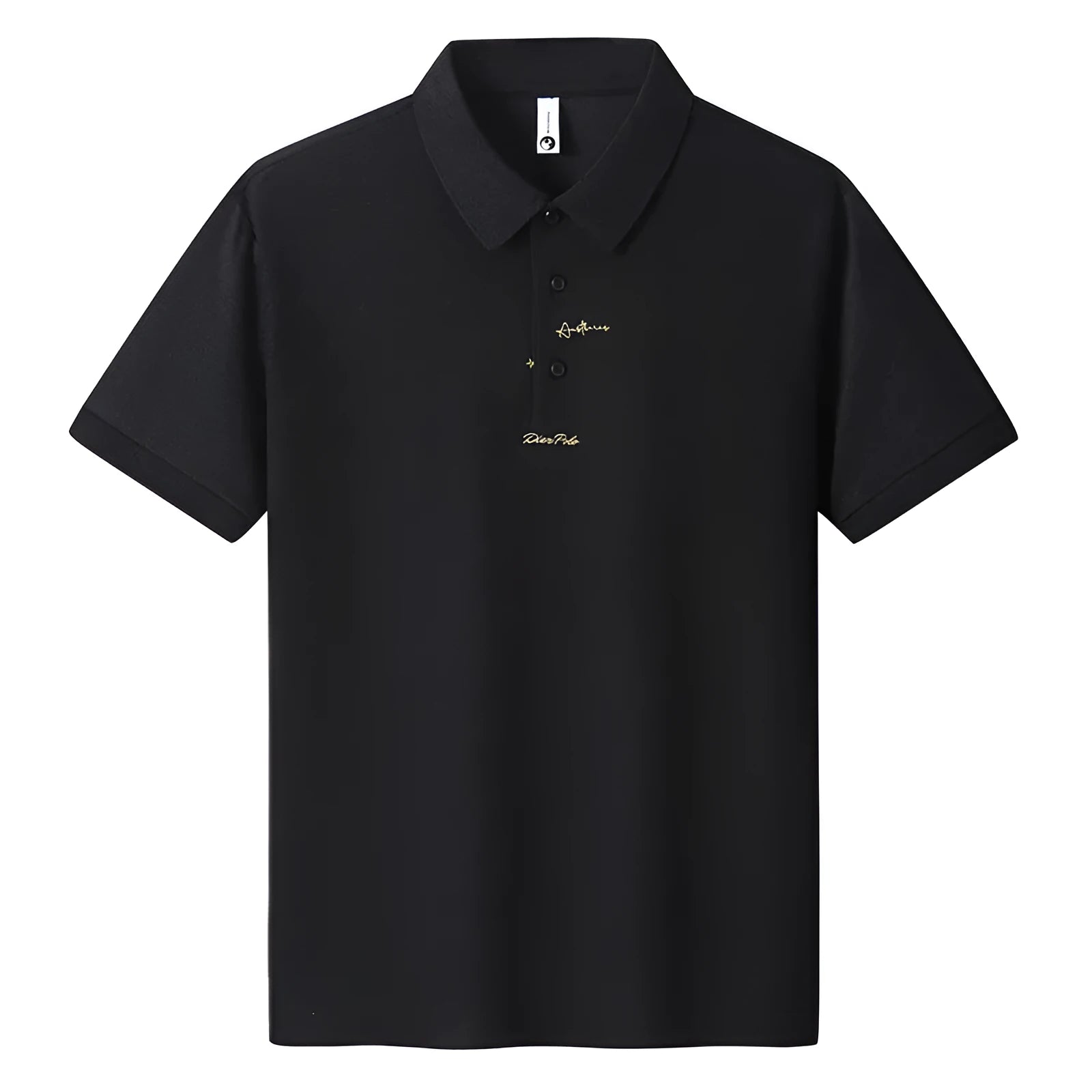 Men's loose fit casual cotton T-shirt with a printed letter design, shown in various colours.