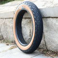 20x4.0 inch brown rubber tyre for electric beach buggies and snowmobiles with skin-edge finish
