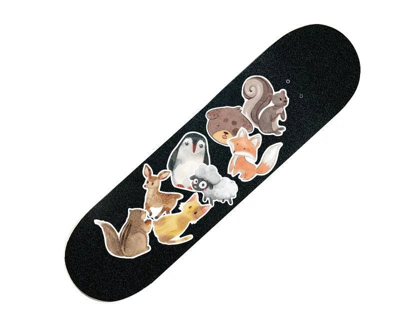 36 large retro beach stickers 6-10cm with matte finish on PVC material for surfing and travel decoration
