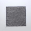 Grey 25x25cm square microfiber kitchen cleaning cloth for pots and bowls.