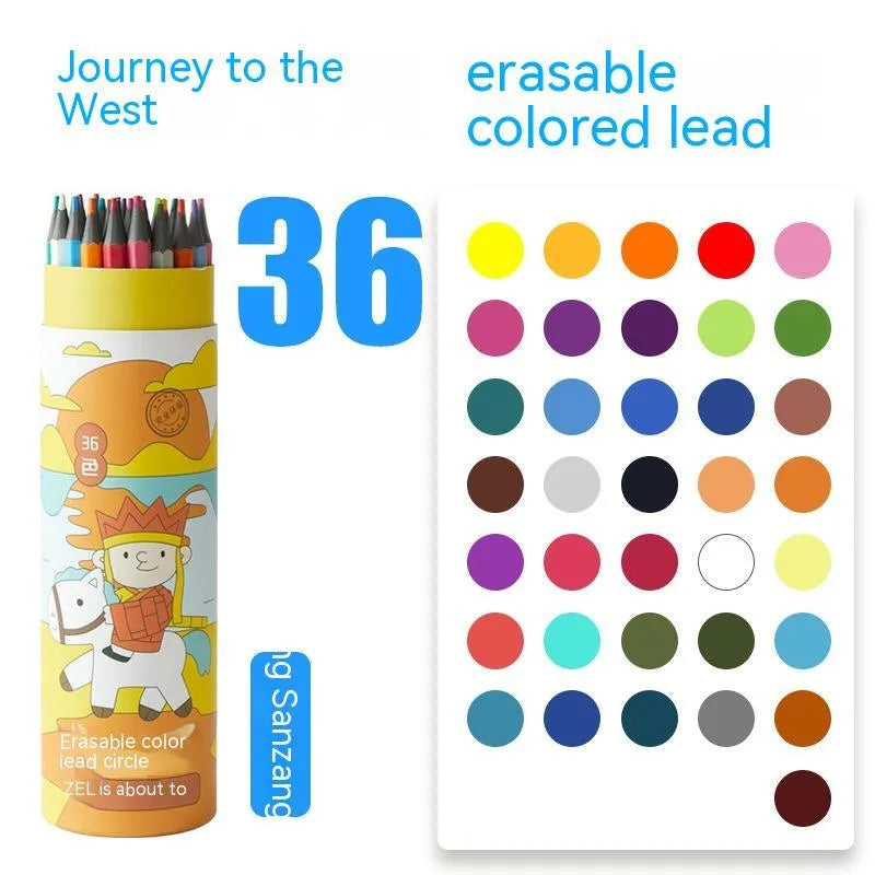 Zhenglin Sports Series colour pencil set with paper barrel in 24 or 36 colour options.