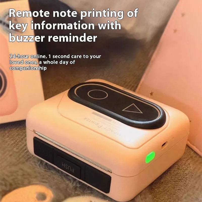 Portable Bluetooth thermal mini printer in avocado green colour for mobile phone photo printing