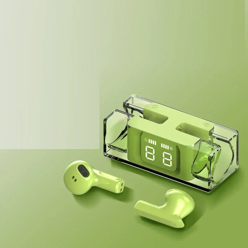 Wireless sports headphones with ear hook design and charging case in multiple colour options