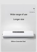 Compact white automatic vacuum sealer machine for household food preservation and item storage