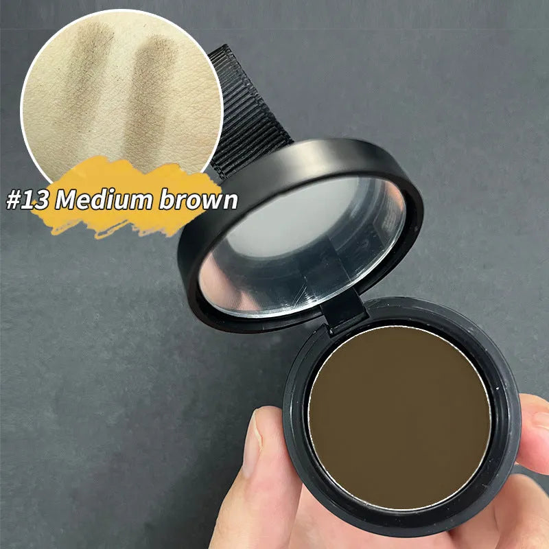 Hairline powder compact for shadow repair with fourteen colour shade options