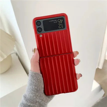 Samsung Z Flip3 ultra-thin flip phone case in seven colour options showing folding screen protection