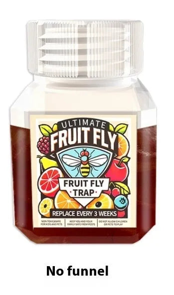 Bottle of fruit fly bait liquid for homemade traps with SK003 specifications