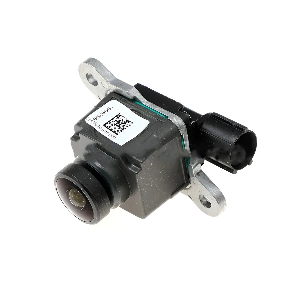 Black plastic rear view reversing camera for Dodge pickup trucks with adjustable rotating mount.